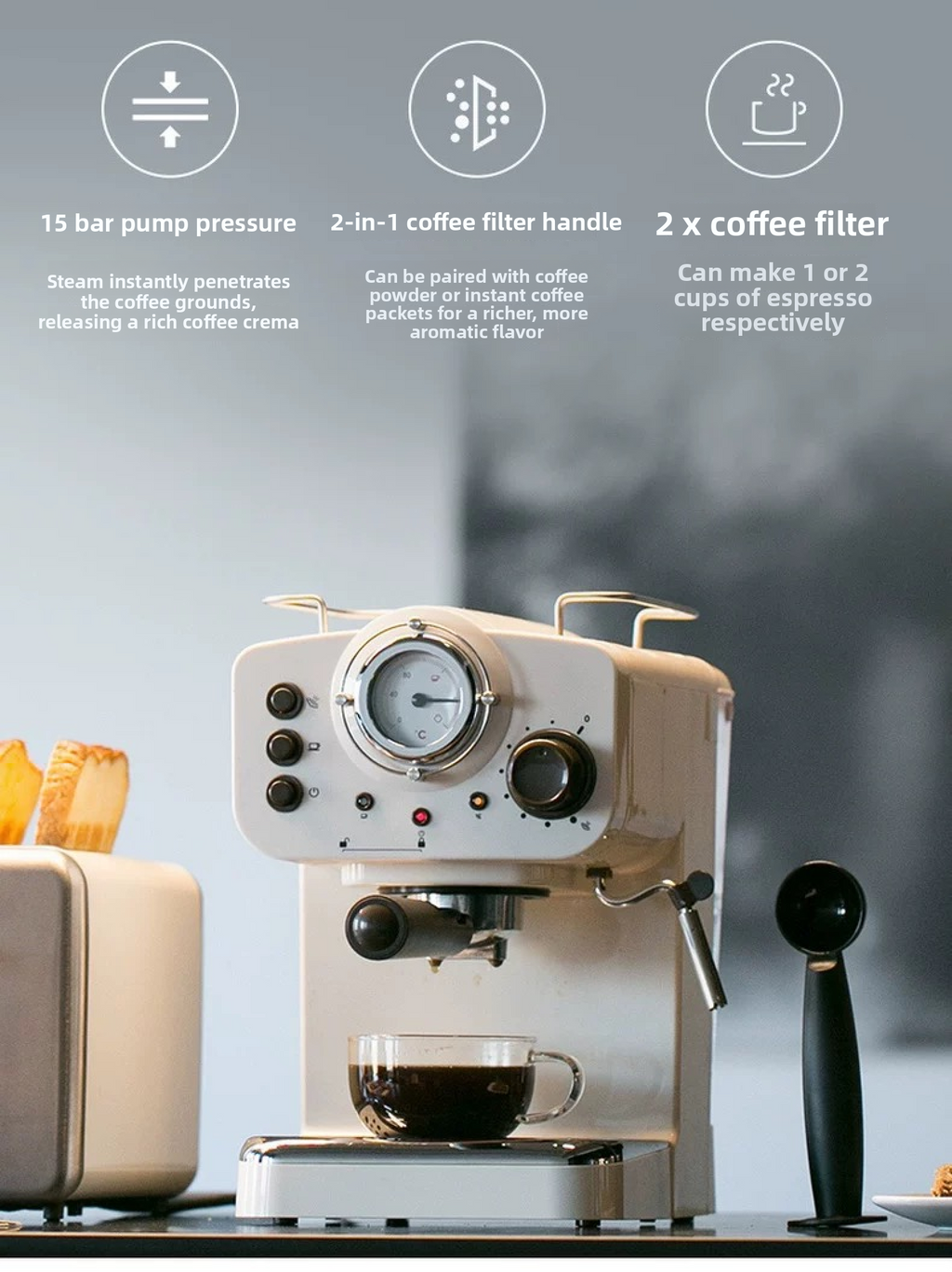 Vintage semi-auto machine